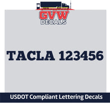 Load image into Gallery viewer, TACLA Number Sticker Decal Lettering (Set of 2)
