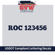 Load image into Gallery viewer, ROC Number Sticker Decal Lettering (Set of 2)