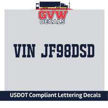 Load image into Gallery viewer, VIN Number Sticker Decal Lettering (Set of 2)