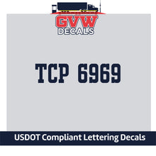 Load image into Gallery viewer, TCP Number Sticker Decal Lettering (Set of 2)