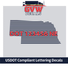Load image into Gallery viewer, USDOT Number Nebraska Sticker Decal Lettering (Set of 2)