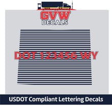 Load image into Gallery viewer, USDOT Number Wyoming Sticker Decal Lettering (Set of 2)