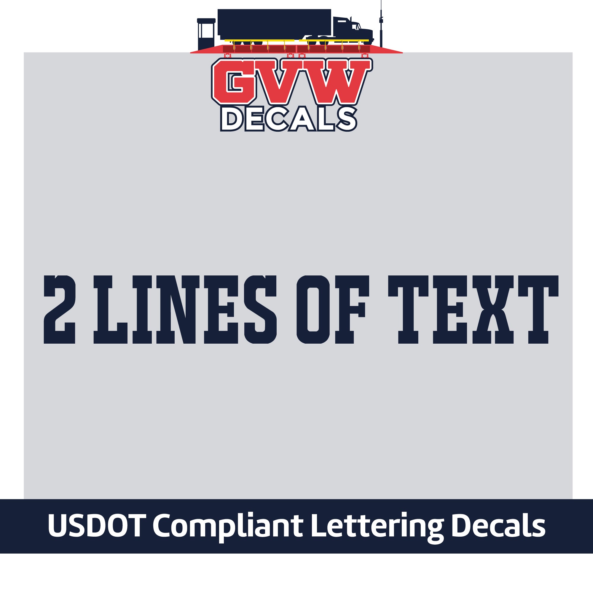 2 Lines of Text Lettering Decal Stickers – GVWDecals