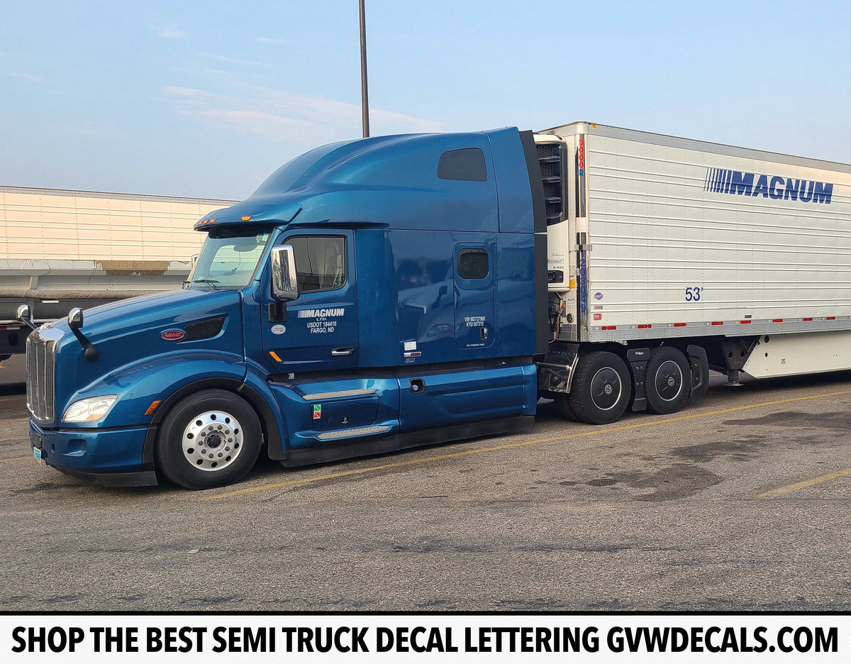 custom semi truck decals