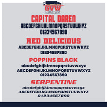 Load image into Gallery viewer, Company Name with USDOT, MC, GVW &amp; CA Number Decal Lettering (Set of 2) [5 Rows of Text]
