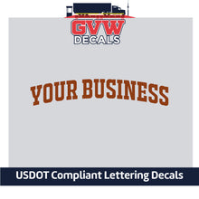 Load image into Gallery viewer, Arched Business Name Truck Door Decal Lettering (Set of 2)
