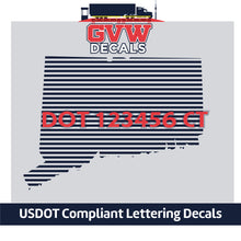 Load image into Gallery viewer, USDOT Number Connecticut Sticker Decal Lettering (Set of 2)
