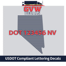 Load image into Gallery viewer, USDOT Number Nevada Sticker Decal Lettering (Set of 2)
