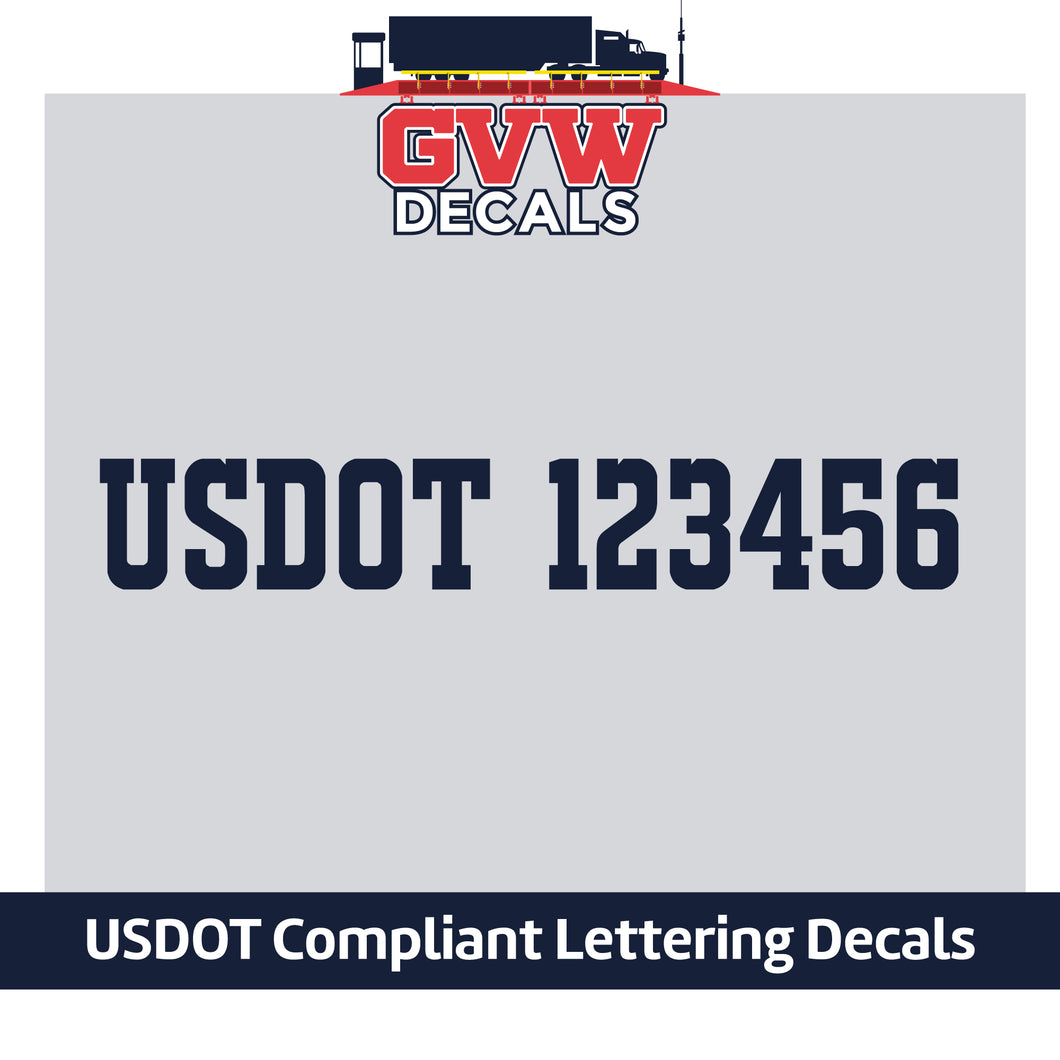 usdot number decal sticker