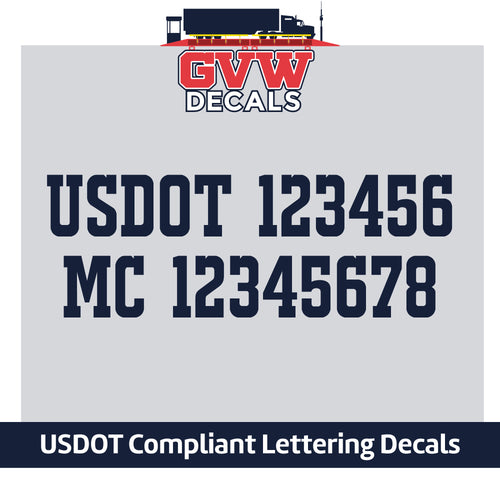 usdot mc number decal stickers