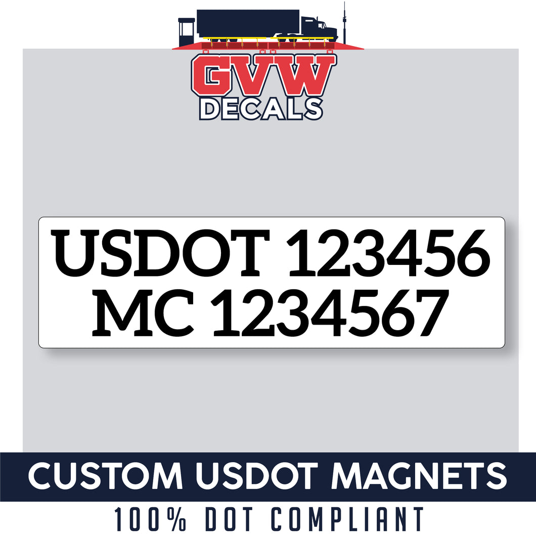 usdot mc magnetic sign